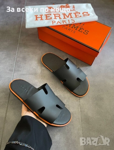 Hermes Мъжки Чехли Хермес - 2 Налични Цвята Код E818, снимка 7 - Мъжки чехли - 51477555