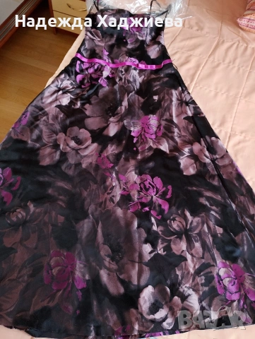 Официална дълга рокля от вискоза 