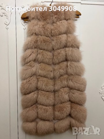 Дълъг елек естествен косъм от лисица., снимка 4 - Елеци - 42848312