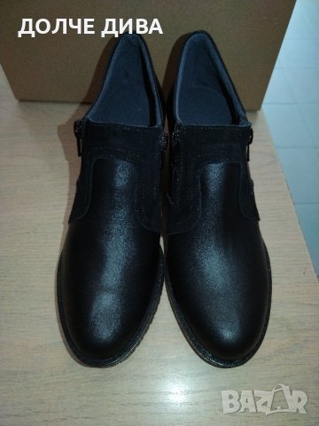 Дамски обувки естествена кожа м. 264 черни , снимка 4 - Дамски ежедневни обувки - 42431212