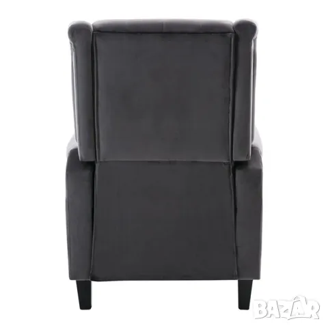 Кресло Стол CHESTER Relax Велурено Сиво, снимка 3 - Столове - 47778355