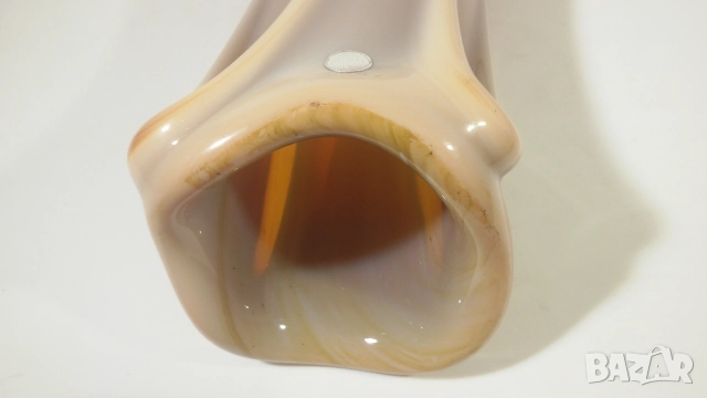 Ретро висока кафява/жълта ваза, снимка 9 - Вази - 51778427