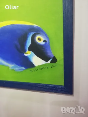 Много красива, ярка и подходяща цветна 7 и за подарък, цветна картина с риба. , снимка 3 - Картини - 48985533