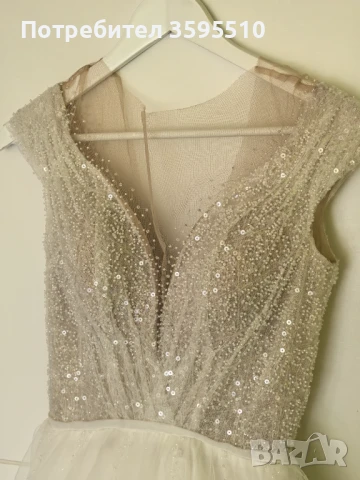 Обувки+Класна и бутикова булчинска рокля от италиански дизайнер, снимка 1