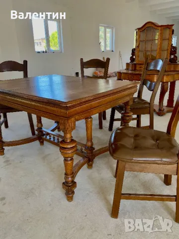 Антична дървена маса, снимка 4 - Маси - 50151581