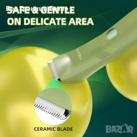 Нов VIKICON водоустойчив тример за мъже тяло и интимни зони, LED, USB-C, снимка 2 - Тримери - 49484049