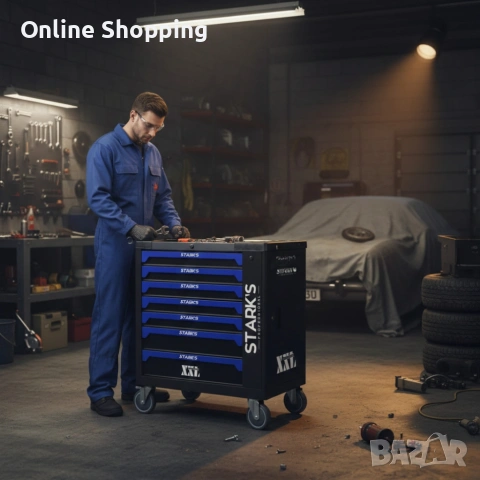 Професионална количка с инструменти 258 части – пълен набор за автосервизи и майстори, снимка 3 - Куфари с инструменти - 53345164