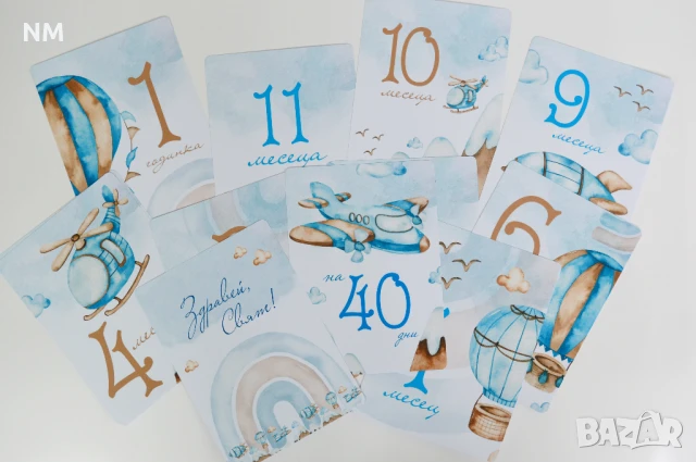 Бебе фото карти/ месечинки, снимка 2 - Други - 51150011