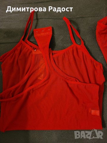 Дамски тюлени бодита. Състояние ново. Цвят червен , снимка 3 - Корсети, бюстиета, топове - 37395898