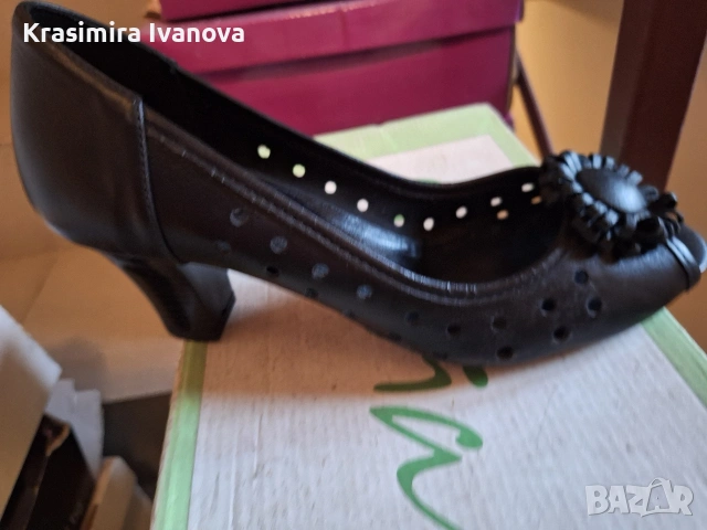 нови обувки естествена кожа,отворена отпред , снимка 2 - Дамски ежедневни обувки - 54209569