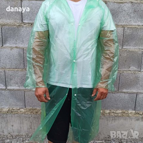 4027 Дъждобран с гугла и копчета за възрастни, универсален размер, снимка 7 - Други - 42139531