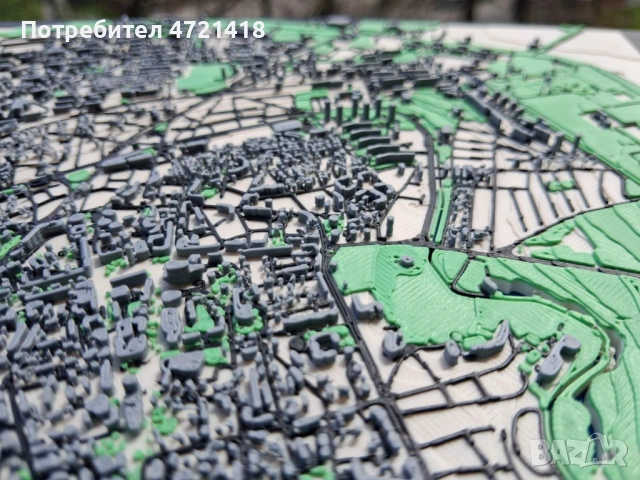 3D Карта на град ДОБРИЧ – релефен макет, снимка 5 - Декорация за дома - 54337300