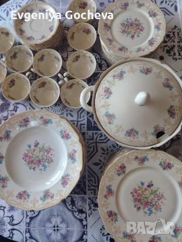 Heinrich Selb Колекционерски висококачествен баварски порцеланов серви, снимка 6 - Колекции - 51748498