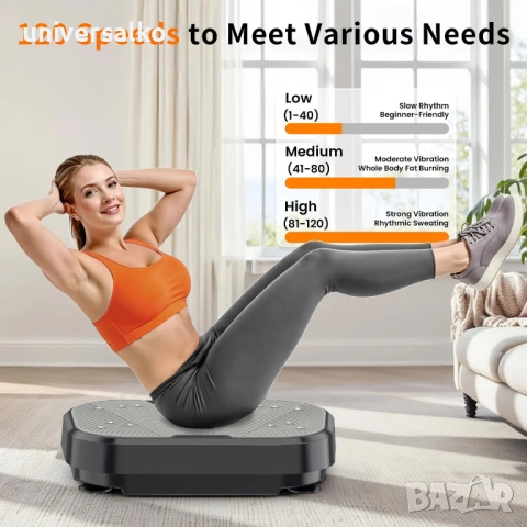 Фитнес плоча вибрационна платформа , Bluetooth функция, Дистанционно управление, еластични ленти, снимка 8 - Фитнес уреди - 39430721