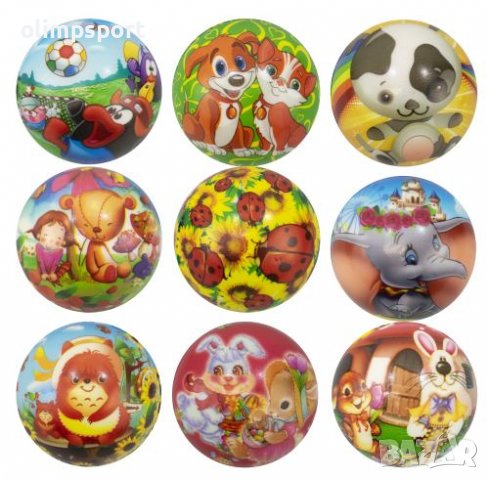 Детска топка с картинки мека пяна Ф6 см   Код: 20070267 , снимка 2 - Детски топки - 37019987
