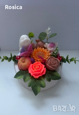 Ароматни глицеринови цветя, снимка 2 - Декорация за дома - 51945508