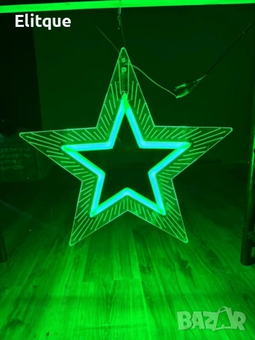 Акрилна петолъчна звезда 50 см.,5W, снимка 5 - Декорация за дома - 52832787