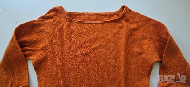 Оранжев есенен тънък пуловер, S размер , снимка 3 - Блузи с дълъг ръкав и пуловери - 51474169