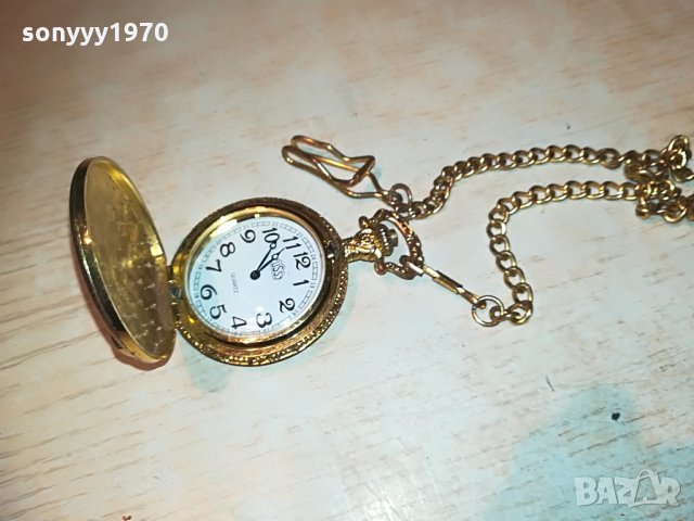 поръчан-златен джобен часовник с верижка, снимка 9 - Колекции - 29292124