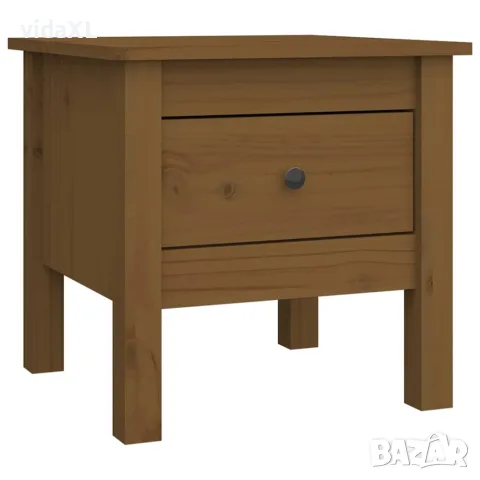 vidaXL Странични масички 2 бр меденокафяви 40x40x39 см бор масив, снимка 3 - Маси - 56147961