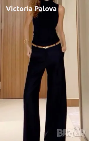 Топ  ZARA KNIT вискоза, еластан, снимка 6 - Корсети, бюстиета, топове - 47519966