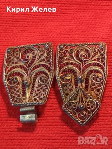 ВЪЗРОЖДЕНСКИ МАЙСТОРСКИ ФИЛИГРАННИ СРЕБЪРНИ ПАФТИ За ЕТНОГРАФСКО КОЛАНЧЕ ВИСОКА ПРОБА СРЕБРО 47559, снимка 15 - Антикварни и старинни предмети - 48473990