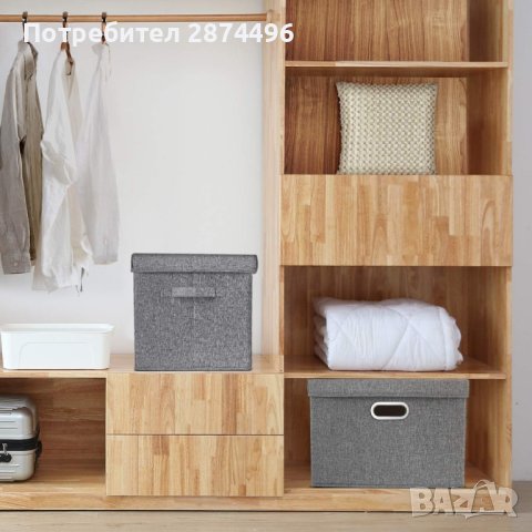 4033 Сива кутия за съхранение с капак, снимка 8 - Други стоки за дома - 42150434