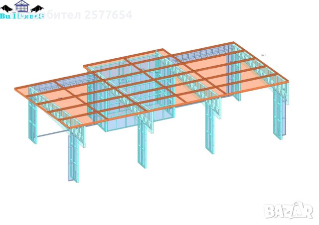 Конструкция за Автомивка - 131м²-15.4м x 8.5м, снимка 4 - Строителни материали - 44177851
