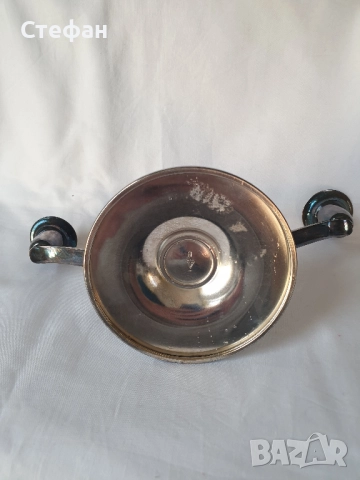 Посребрен свещник, снимка 5 - Антикварни и старинни предмети - 52488652