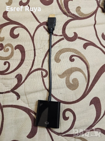 Преходник HDMI към VGA (адаптер, работещ, запазен), снимка 2 - Кабели и адаптери - 54010213