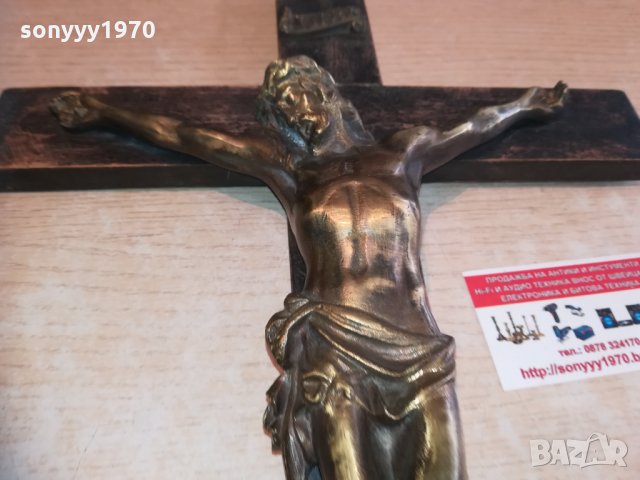 поръчан-тежък масивен кръст-мед/месинг 2301211906, снимка 5 - Колекции - 31530573
