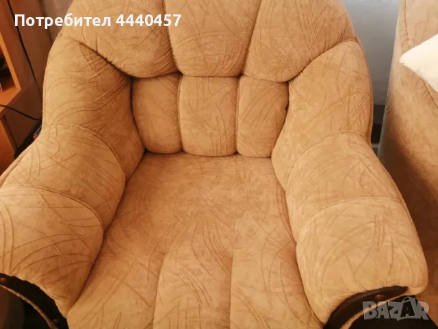 Разтегателен диван и два фотьойла, снимка 4 - Дивани и мека мебел - 50125116