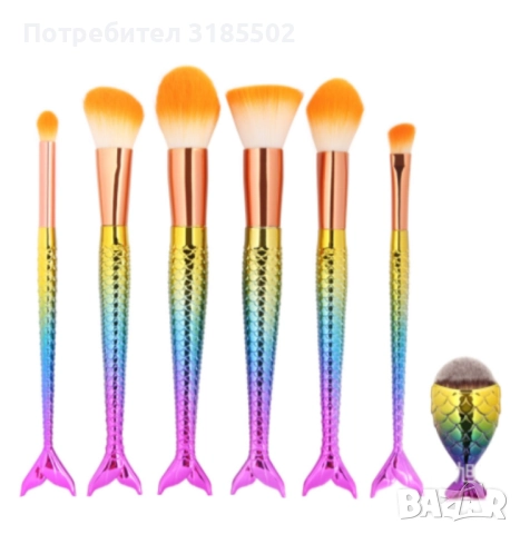 Професионални четки за грим Русалка  HZS33, снимка 2 - Друго оборудване - 51458135