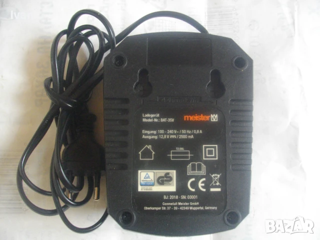 НОВО 12V MEISTER Li-ion ЗАРЯДНО МЕЙСТЕР НЕМСКО ОРИГИНАЛНО ЗА 12 ВОЛТОВИ ЛИТИЙ-ЙОН БАТЕРИИ ЗАКРЪГЛЕНИ, снимка 10 - Други инструменти - 50646828