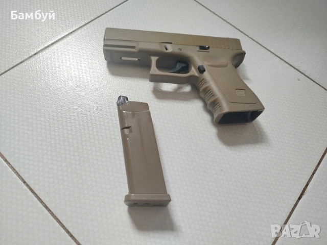 Airsoft Glock 19 – Green Gas, Blowback, Tan / Army Green, снимка 6 - Въздушно оръжие - 54020554