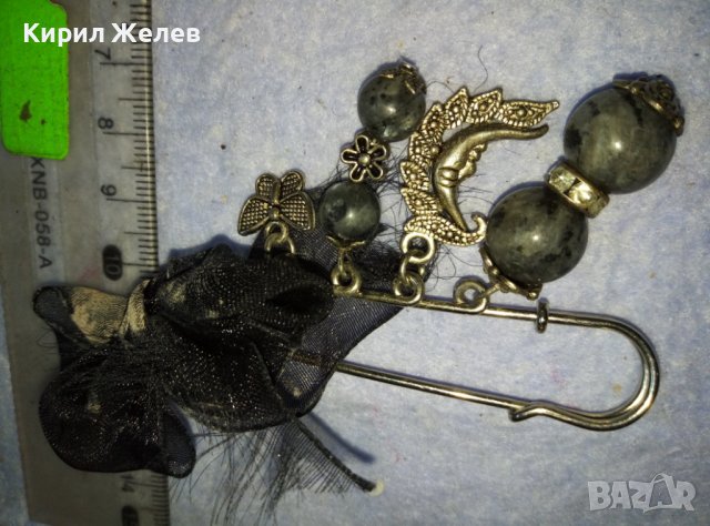 ЕФЕКТНА НЕО ГОТИК ВИНТИДЖ ФИБУЛА АРТ ИГЛА БРОШКА 38880, снимка 4 - Други - 42117568