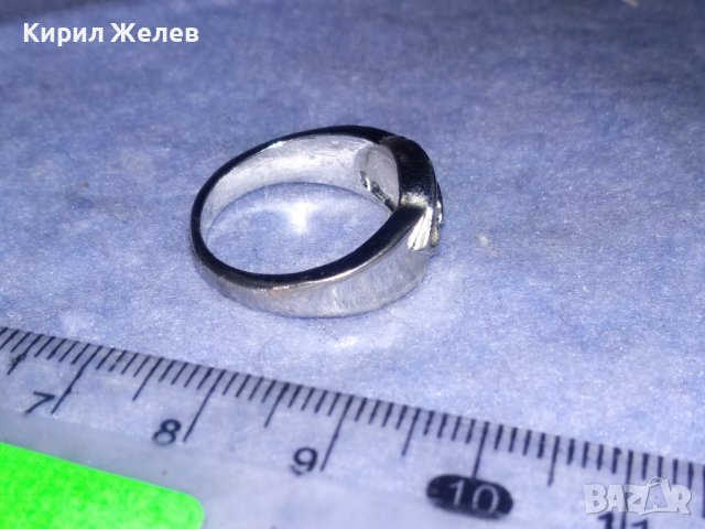 ИЗЯЩЕН МОДЕН КРИСТАЛЕН АРТ ПРЪСТЕН от ХРОМИРАНА НЕРЪЖДАЕМА СТОМАНА 37003, снимка 3 - Пръстени - 39754330