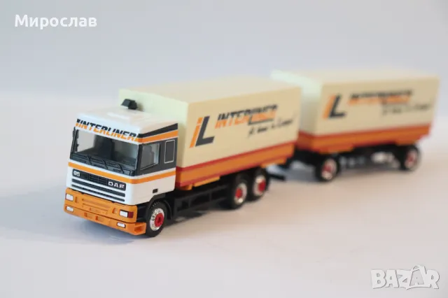 HERPA H0 1/87 ДАФ DAF КАМИОН ТИР МОДЕЛ КОЛИЧКА РЕМАРКЕ, снимка 3 - Колекции - 49963252