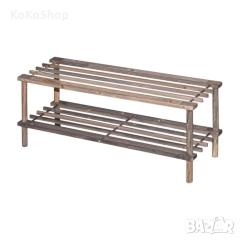 Дървена етажерка за обувки-74х29х26 см. /етажерка за обувки, снимка 2 - Етажерки - 50760124