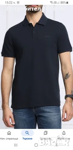 Hugo Boss Pe_ Slub Organic Cotton Mens Size 2XL/3XL ОРИГИНАЛНА Тениска!, снимка 2 - Тениски - 49892598