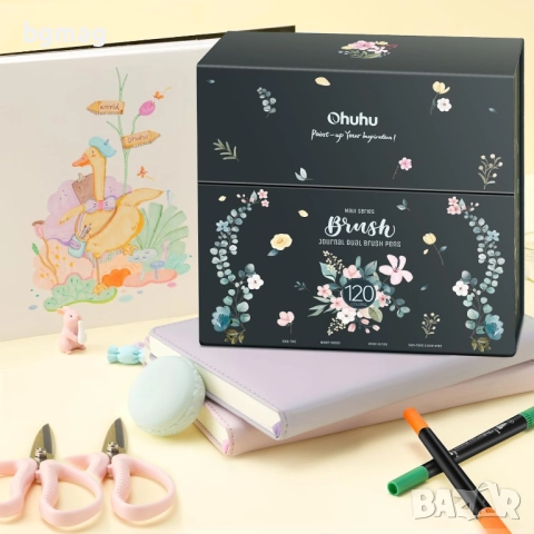 Ohuhu Maui Series маркери с два писеца тип четка и тънък писец, Ohuhu 120 цвята, снимка 3 - Ученически пособия, канцеларски материали - 52186622