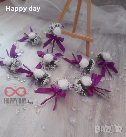 Сватбени бутониери - бутониера за ревер Ив - мини, снимка 2 - Кетъринг - 14769166