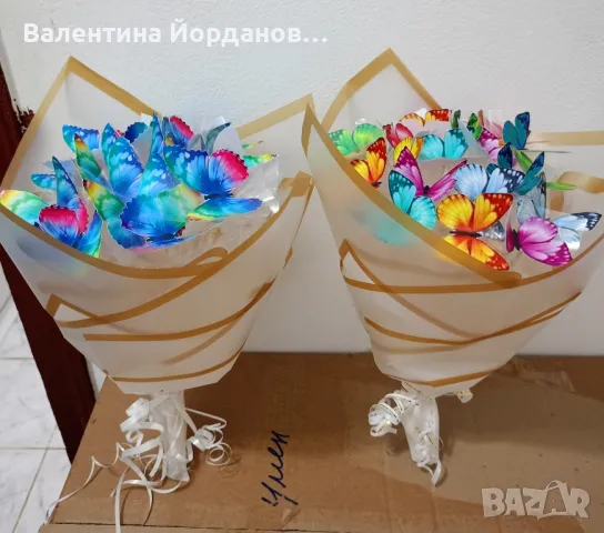букети със светещи пеперуди , снимка 4 - Декорация за дома - 49609383