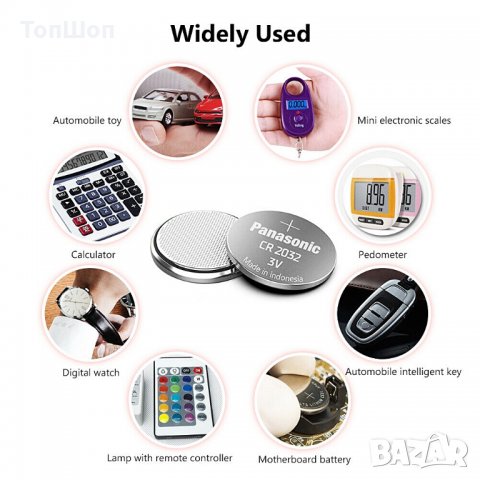 10 броя батерий CR2032 Panasonic , снимка 5 - Други - 29852376