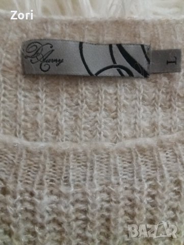 СТРАХОТЕН дамски бежов пуловер със 7/8 дължина на ръкава , снимка 3 - Блузи с дълъг ръкав и пуловери - 38511002