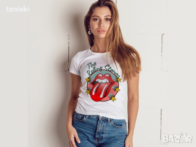  Дамска рок тениска Rolling Stones Модели,цветове и размери, снимка 3 - Тениски - 30379708