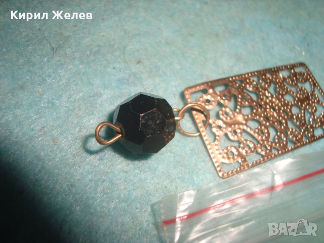 СТАРО ФИЛИГРАННО ИЗРАБОТЕНО ПОЗЛАТЕНО АРТ УКРАШЕНИЕ ВИСУЛКА с ФАСЕТИРАН КРИСТАЛ 14364, снимка 4 - Антикварни и старинни предмети - 35653892