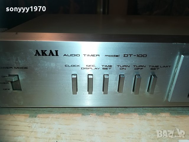 akai dt-100 audio timer-made in japan-внос switzerland, снимка 7 - Ресийвъри, усилватели, смесителни пултове - 30084546