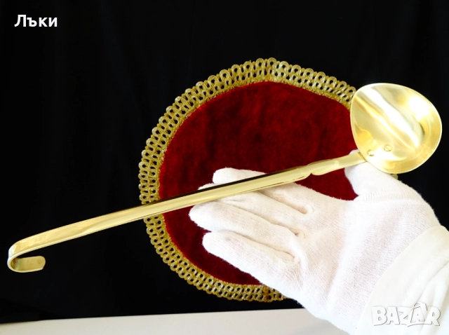 Бронзов черпак,лъжица за сос,сосове,сервиране. , снимка 4 - Антикварни и старинни предмети - 51781516