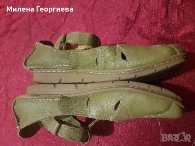 Зелени обувки, ест.кожа, н.38, снимка 2 - Дамски ежедневни обувки - 38686633
